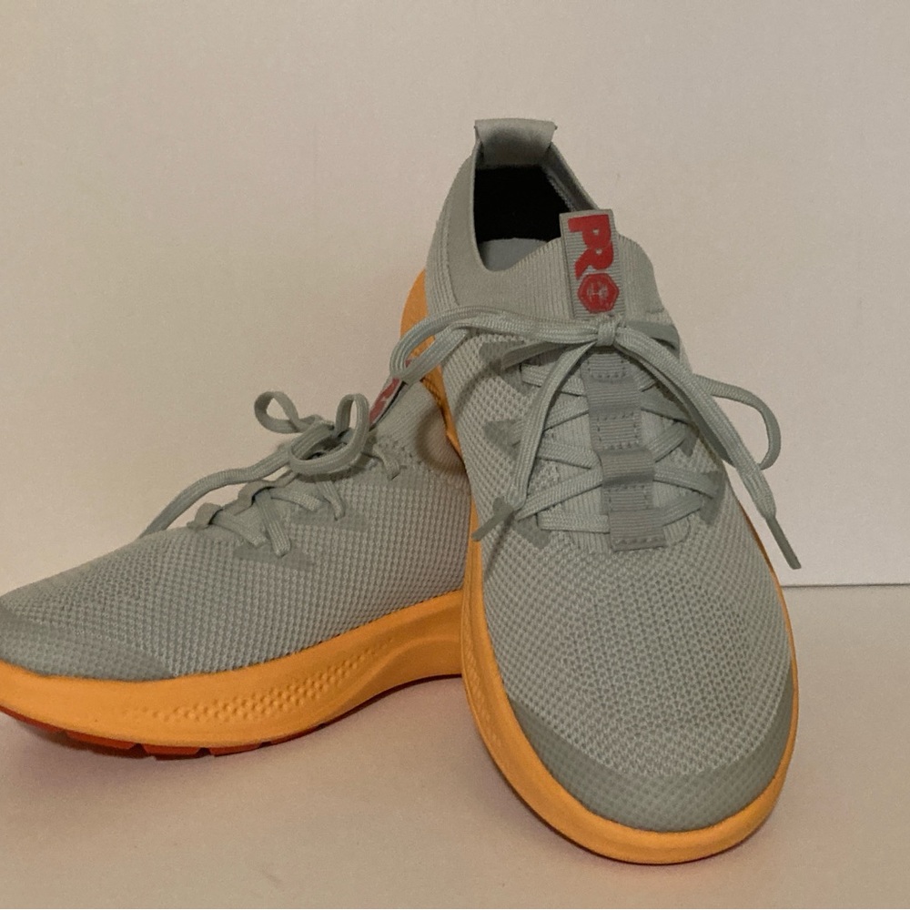 Timberland PRO Solace Healthcare Light Gray and Orange Sneakers Women’s Size 5